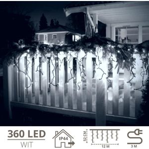 IJspegel verlichting buiten - Lichtgordijn - Ijspegelverlichting - Ijspegel verlichting - 360 LED's - 12 meter - Wit