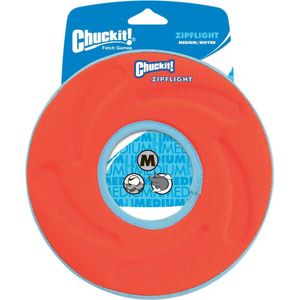 Chuckit! Zipflight - Honden frisbee - Hondenspeelgoed - Drijvend - ø 21 cm - M - Oranje
