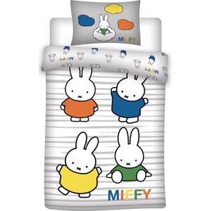 Miffy BABY Dekbedovertrek, Nijntje - 100 x 135 cm - Katoen