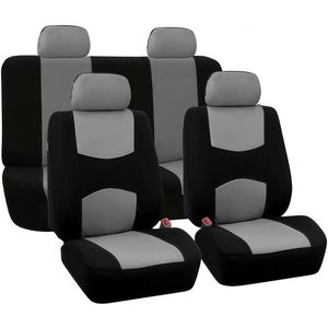 Autostoelhoezen Universele Protector - Ademend Materiaal - 9 Stuks - Grijs