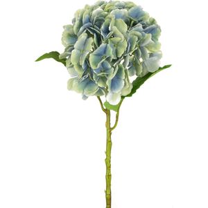 Kunstbloem Hortensia 55 cm blauw