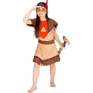 dressforfun - meisjeskostuum indianenvrouw Dakota 128 (8-10y) - verkleedkleding kostuum halloween verkleden feestkleding carnavalskleding carnaval feestkledij partykleding - 300580