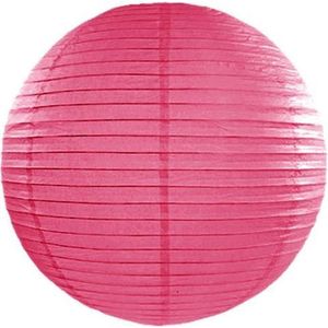 Partydeco - Decoratieve lampion magenta 20 cm - Lampion sint maarten - lampionnen - Sint maarten optocht - lampionnen papier