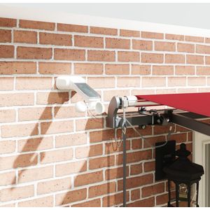 vidaXL - Automatische - Inklapbare - Luifel - met - LED - Rood - 400x350 - cm