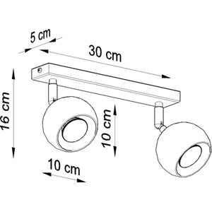 Sollux Lighting - Plafondspot OCULARE 2 wit