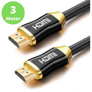 SAMMIT® HDMI Kabel 2.0 Full HD Gold Plated – HDMI naar HDMI Kabel - Kabels - Ultra HD 4K - TV / PC / Laptop / Console – 3 Meter