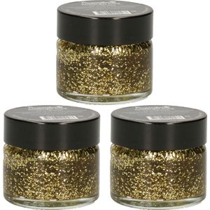 Superstar Glittergel voor lichaam en gezicht - 3x - goud - 15 ml