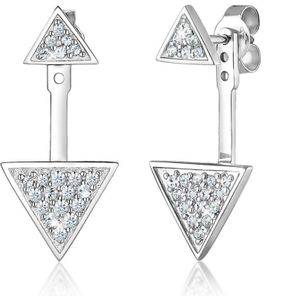 Elli Oorbellen Ear Jacket 925 Sterling Zilver Kristal