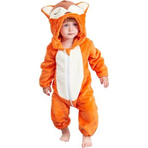 JAXY Baby Onesie - Baby Rompertjes - Baby Pyjama - Baby Pakje - Baby Verkleedkleding - Baby Kostuum - Baby Winterpak - Baby Romper - Baby Skipak - Baby Carnavalskleding - 24-30 Maanden - Vos