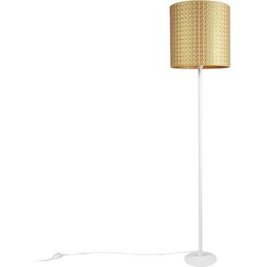 QAZQA simplo - Moderne Vloerlamps-sStaande Lamp - 1 lichts - H 1790 mm - Goud/messing - Woonkamers-sSlaapkamers-sKeuken