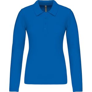 Kariban Piqué-damespolo lange mouwen K257 - Light Royal Blue - XL