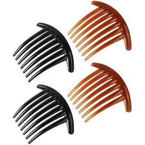 4-Pack Haarkammen met 7 Tanden - Zijkammen voor Vrouwen en Meisjes - Perfect voor Elke Gelegenheid