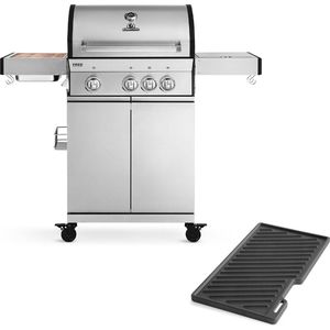 Burnhard Gas BBQ FRED Deluxe - 3 Branders - Keramische Infraroodbrander & Afdekhoes - Deluxe incl. Grillplaat