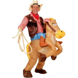 Opblaasbaar cowboy op paard kostuum  - Verkleedkleding - One size