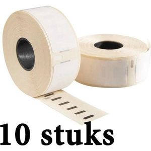 Dymo 99012 / S0722400 compatible labels 10 stuks| 89 mm x 36 mm 260 etiketten/rol| Wit | Permanente Lijm| 10 stuks |