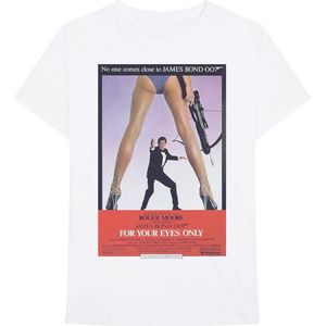 James Bond - For Your Eyes Poster Heren T-shirt - XL - Wit