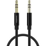 iMoshion AUX Kabel - 1 meter - 3.5mm Jack Audio kabel - Male to Male - Zwart