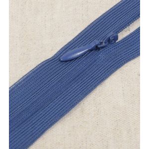 Blinde rits 40cm - Frans blauw - naadverdekte rits - verstelbaar