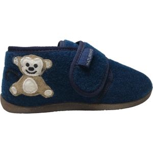 Naturino - Monos - Mt 27 - velcro velvet pantoffel- Aap - Turquoise