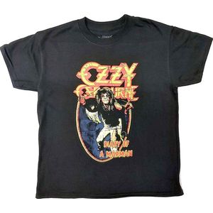 Ozzy Osbourne - Vintage Diary Of A Madman Kinder T-shirt - Kids tm 8 jaar - Zwart