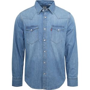 Levi's Barstow Western Overhemd Blauw - Maat XL - Heren - Overhemden Casual