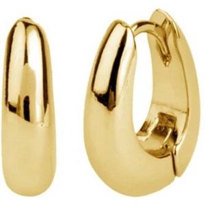 Chunky Huggies - Oorringen - 18K Gold Vermeil - 925 Sterling Zilver - 17 mm