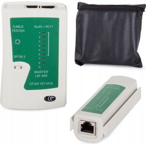 Complete Netwerk UTP Kabel Tester – Netwerk Tester – Internetkabel Tester – UTP RJ45 – Inclusief Zwarte Opberghoes