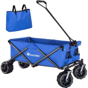 tectake® - Opvouwbare bolderkar bolderwagen Heidrun - blauw - 402912