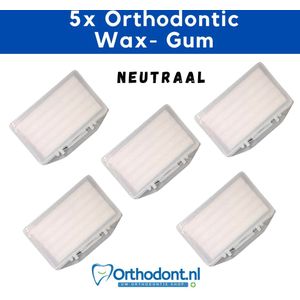 Orthodontische Gum - Wax voor Beugel - 5 Stuks - Orthodontic - Zonder Smaak
