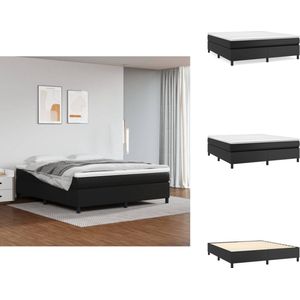 vidaXL Bedframe - Bedframes - Bed - Slaapmeubel - Bedframe kunstleer zwart 180x200 cm