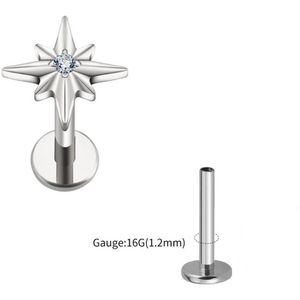 Piercing noordster 1.2x8