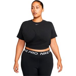 NIKE Dri Fit One Luxe Twist Standard Fit T-shirt Met Korte Mouwen Vrouwen Zwart - Maat S