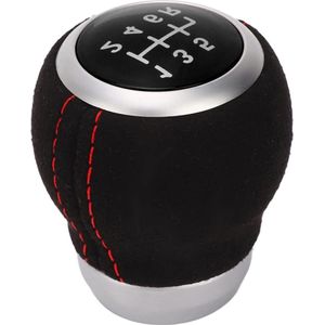 Auto Gear Knop Hoofd 6 Speed Shifter Handvat - ABS + Suede Lederen Versnellingshendel Knop .