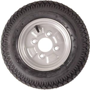 Compleet 8 inch wiel - 3.50-8 band + velg - opel steek: 4x100 - 4PR - 170 kg - 60 mm naafdiameter