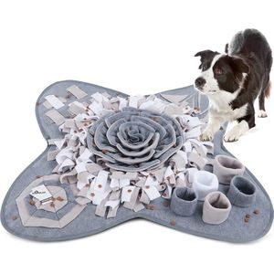 SNOOTS - Snuffelmat Hond - Grijs - Honden Denkspel - 70 x 70 cm