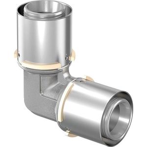Uponor MLC knie - 50mm 90graden messing pers