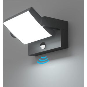 Buitenlamp met Bewegingsmelder - IP65 Waterdicht - Zwart - 24 W