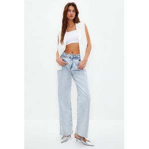 Trendyol Ecru Getailleerd Crop Geweven Vest Twoaw23Ye00032