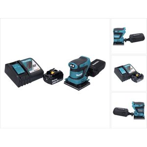 Makita DBO 480 RM1 accu vlakschuurmachine 18 V 112 x 102 mm + 1x accu 4.0 Ah + lader