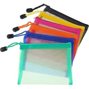 Small Pouches - Set van 6 Stuks met Ritssluiting, Nylon Mesh en Multikleur - Ideaal voor Portemonnee Organisatie
