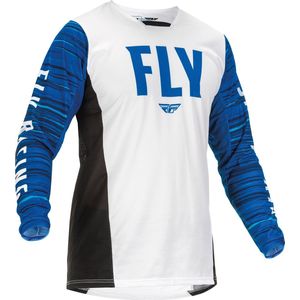 FLY Racing Kinetic Wave Jersey White Blue XL - Maat - Jas