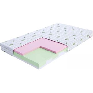 FDM® MILETO Babymatras 80x190 cm - Koudschuim Baby Matrassen - Hoogte 11 cm H2 en H3 - Aloe Vera - Dubbelzijdig - Afritsbaar hoes wasbaar - Bestand tegen schimmels en andere allergenen - Öko-Tex gecertificeerd