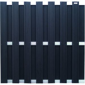 Intergard Tuinscherm schutting composiet antraciet alu 180x180cm