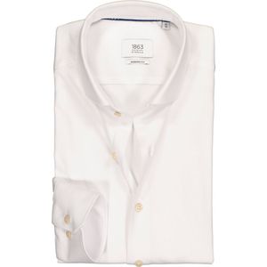 ETERNA modern fit overhemd - jersey heren overhemd - wit - Strijkvriendelijk - Boordmaat: 45