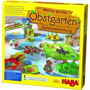 HABA - Mijn Grote Boomgaard - Spelletjesverzameling - Hout en Karton - 10 Spellen