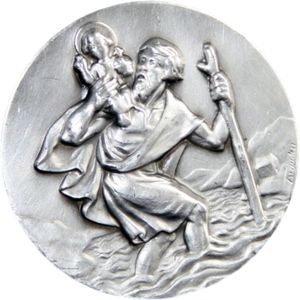 Heilige Christoffel Autoplaquette / magneet