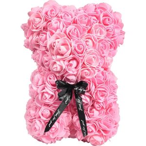 Rozenbeer - Roze - Rose Bear - Rose Teddy - Valentijn - Moederdag - Rozen Teddy Beer