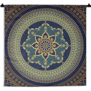 Wandkleed Mandala's - Mandala ouderwets Wandkleed katoen 180x180 cm - Wandtapijt met foto