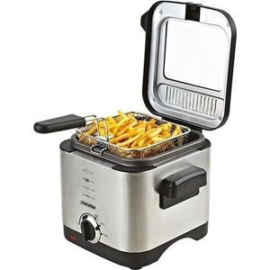 Mesko MS 4910 Friteuse Eén/Één Zelfaanzuigend  - Satijnstaal - Friteuse - Zwart