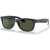 Ray-Ban RB2132 622/58 - zonnebril - New Wayfarer - Rubber Black/Green - Polarized - 52mm